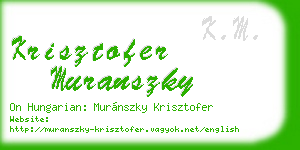 krisztofer muranszky business card